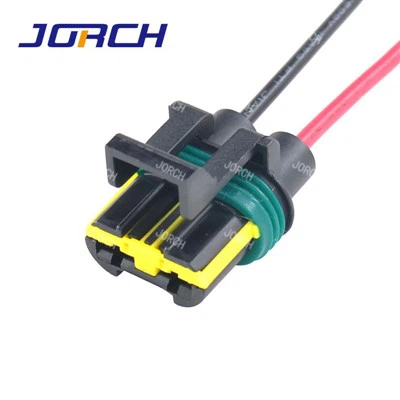 ขั้วต่อสายไฟรถยนต์หญิงกันน้ำ 2 พิน ปลั๊กไฟฟ้า DJ7026D-6.3-21